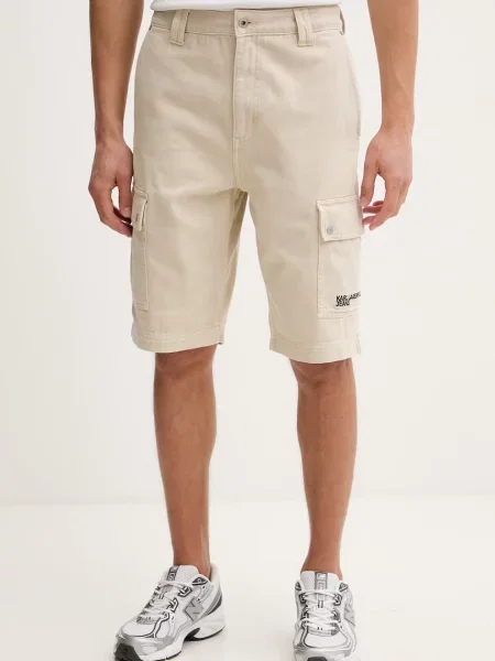 Karl Lagerfeld Jeans cargo kratke hlače muške traper bež