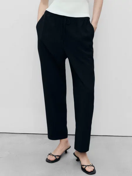 Штани повсякденні MANGO чорний