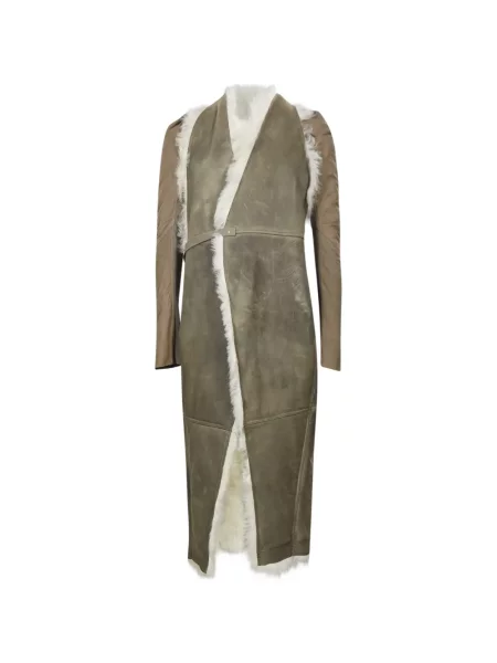 Haină din piele de oaie Rick Owens din piele de oaie maro