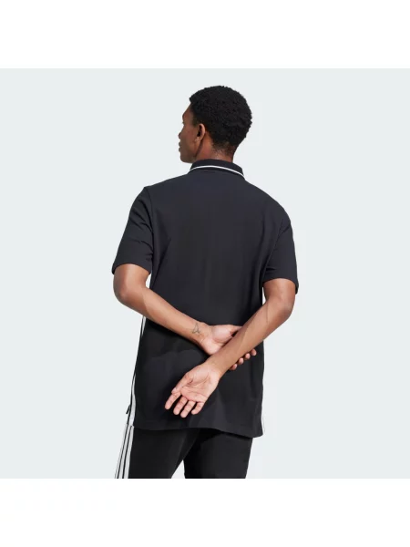 Koszulka polo Adidas w paski czarna