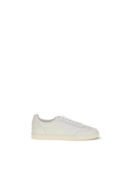 Sneakersy Brunello Cucinelli skórzane białe