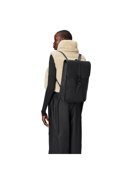 Раница Rains Backpacks голям с изчистен дизайн черно