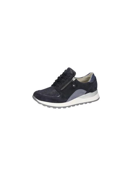 Sneakersy Waldläufer skórzane niebieskie