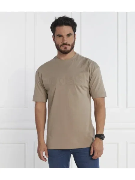 BOSS GREEN Tricou Tee Lotus verde