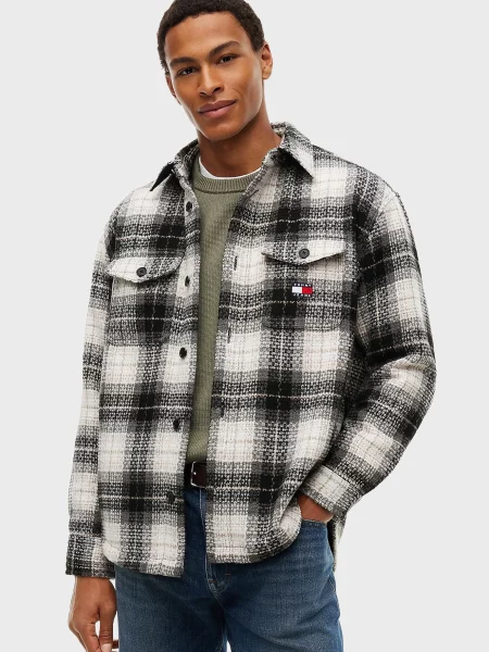 Картата джинсова сорочка Tommy Jeans