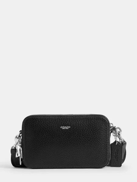 Coach torbica čez ramo usnjena Clinton Crossbody črna