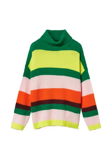Pulover Twinset cu dungi verde
