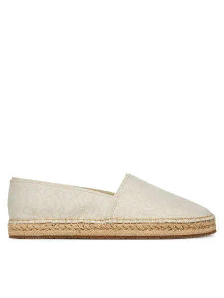 Еспадрили Calvin Klein FLAT ESPADRILLE JACQ бежово
