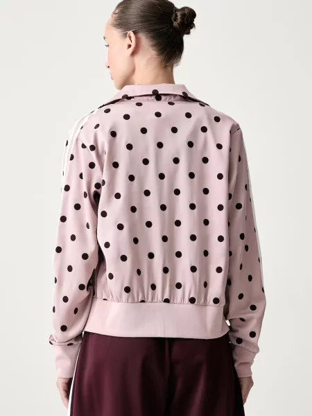 Adidas Originals bluza rozpinana Satin Polka Dots różowa