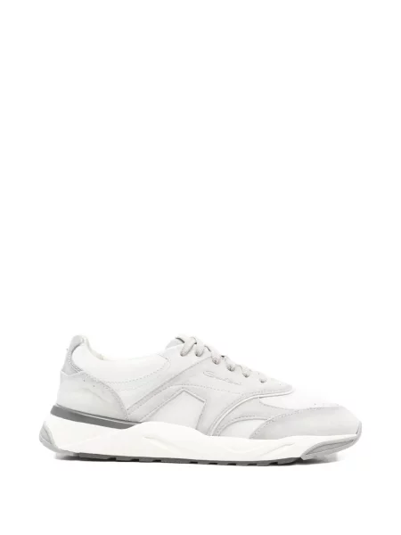 Sneakerși Santoni din piele gri