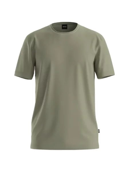 Tricou Boss cu decolteu rotund verde