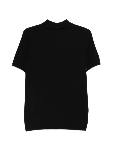Tricou polo Diktat tricotate negru