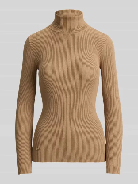 Sweter z golfem o kroju slim fit z mieszanki bawełny i modalu Lauren Ralph Lauren