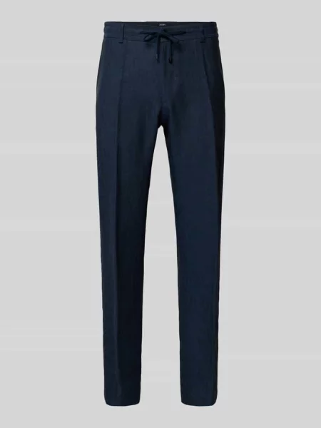 Spodnie lniane o kroju slim fit z tunelem model Sake' Joop! Collection