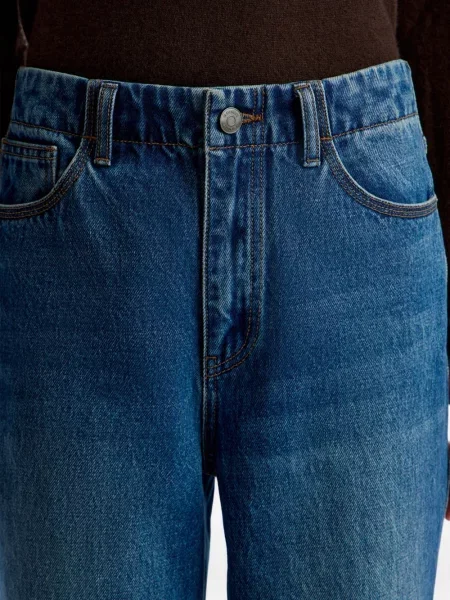 Blugi 12 Storeez din piele albastru închis