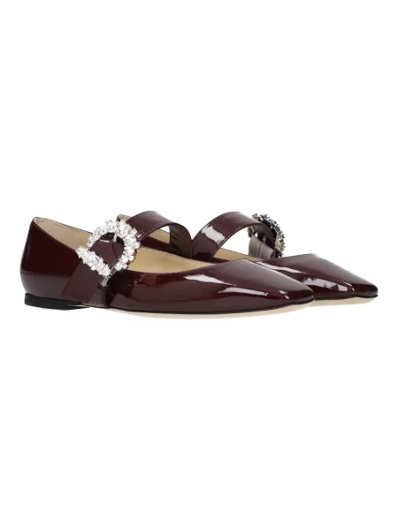 Balerinki Jimmy Choo skórzane czerwone