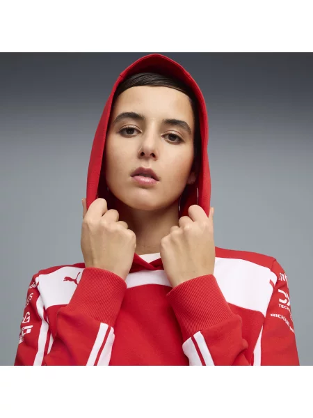 PUMA Replika krótkiej bluzy z kapturem Scuderia Ferrari HP Replica Odzież S czerwony