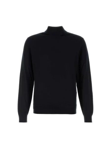 Lniany sweter z golfem Tom Ford czarny