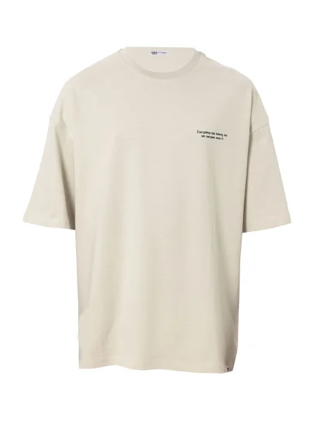 VAMOS CLO Tricou Gypsophila grej / negru alb