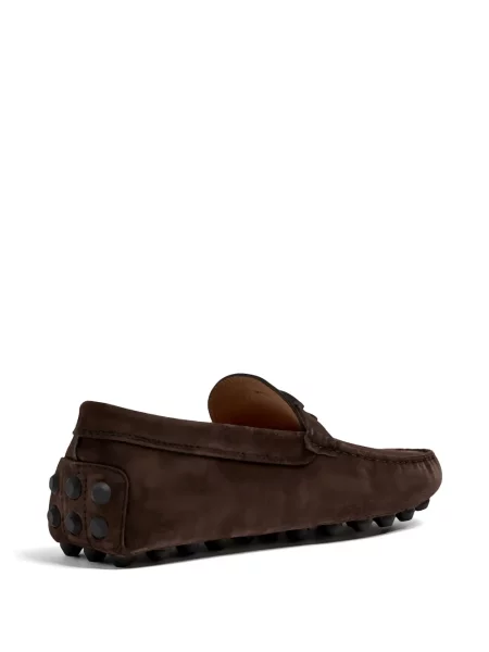 Szarvasbőr csatos loafer Tod's barna