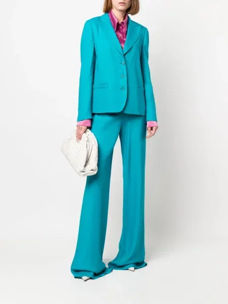 Pantaloni Alberta Ferretti evazate albastru
