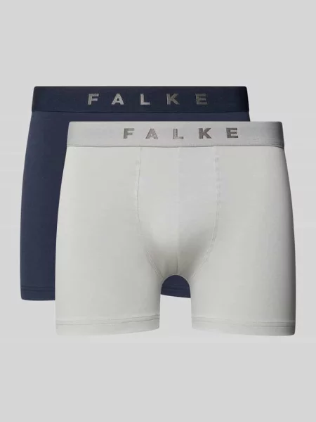 Obcisłe bokserki w zestaw 2 szt. z elastycznym paskiem z logo Falke czarne