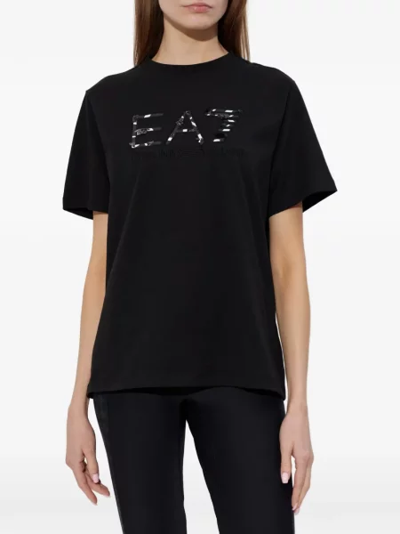 Tricou Ea7 Emporio Armani cu autograf negru