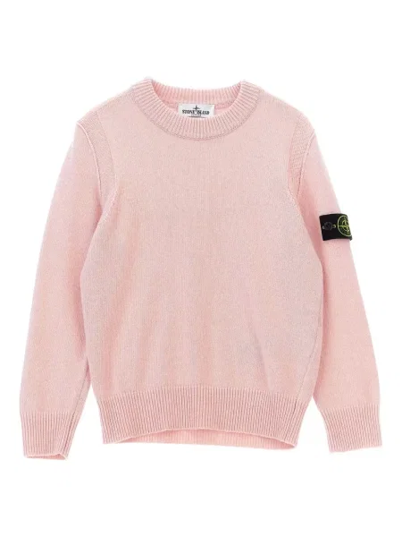 Sweter dziecięcy Stone Island różowy