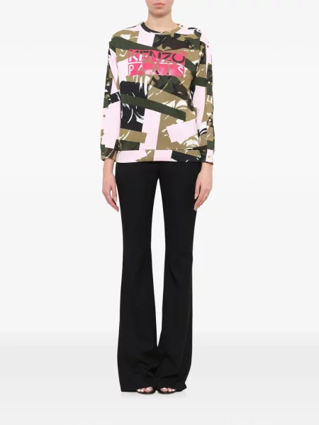 Hanorac Kenzo cu imagine cu model camuflaj verde
