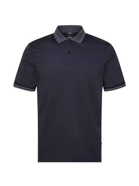 Gulerat tricou polo Boss cu dungi albastru