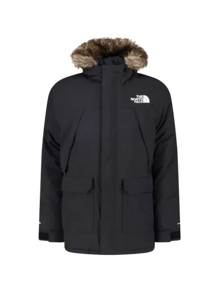 Geacă parka The North Face cu glugă negru