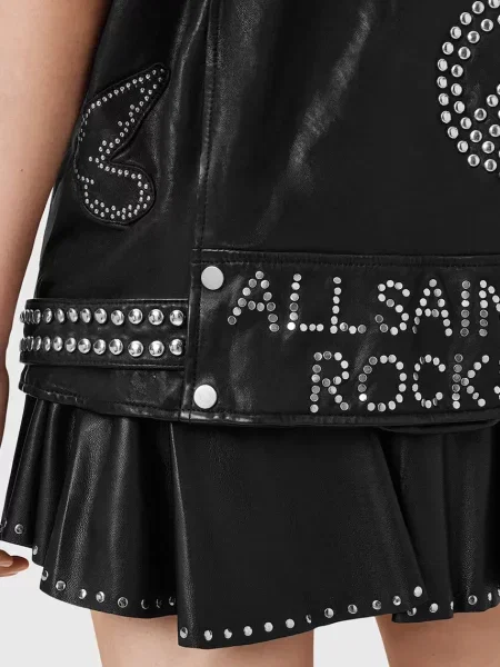 Шкіряна куртка Allsaints чорна