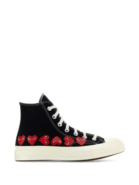 Sneakerși Comme Des Garcons Play cu motiv cu inimi negru