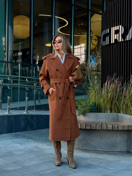 Пальто Milirud гірчичний віскоза/акрил