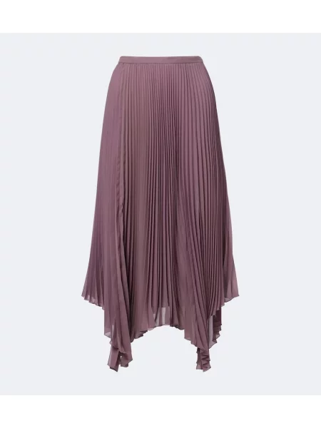 Fustă midi Valentino asimetrică roz