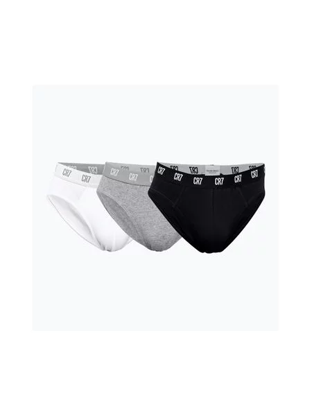 Труси Basic Brief 3 пари black/grey/white білі
