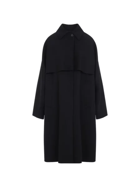 Palton Jil Sander de lână negru