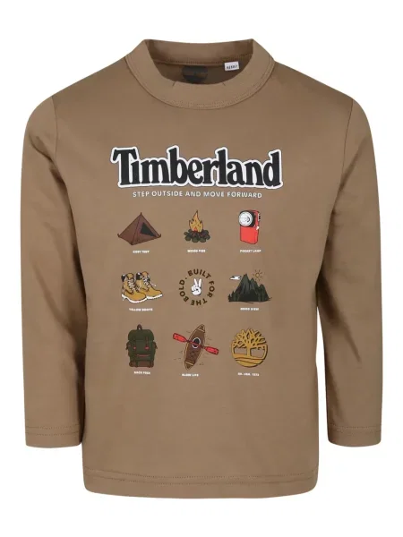 Koszulka dziecięca Timberland brązowa