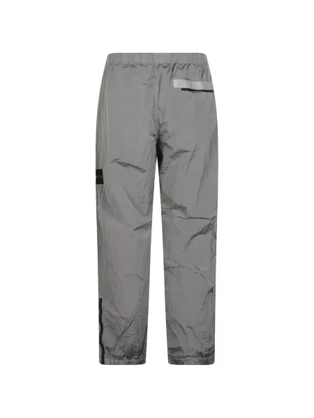 Pantaloni Stone Island cu strasuri gri