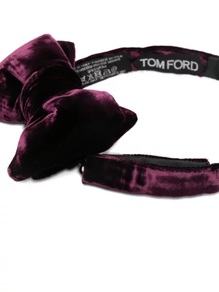 Cravată Tom Ford cu funde de catifea violet