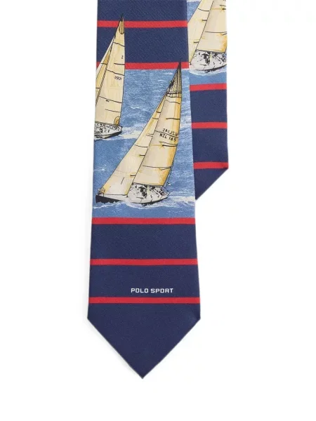Μεταξωτή καρό γραβάτα Polo Ralph Lauren με σχέδιο καφέ