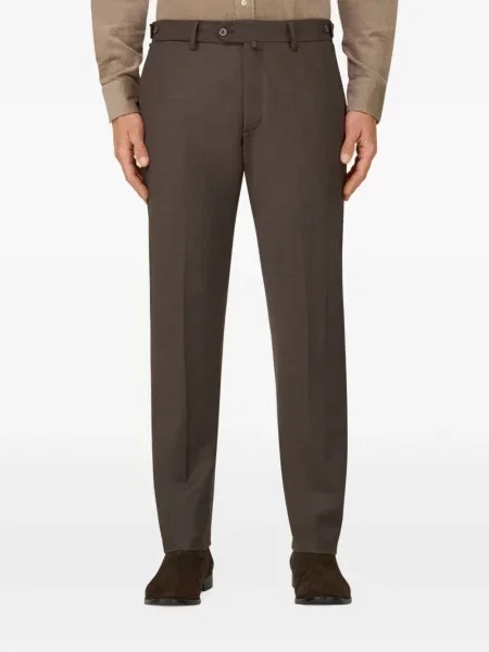 Pantaloni Boggi Milano de flanelă maro