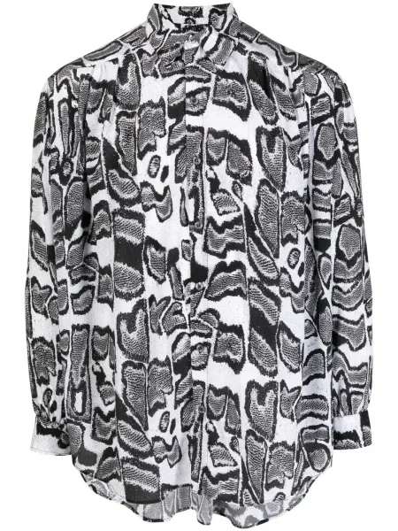 Дълго риза Edward Crutchley с абстрактен десен бяло