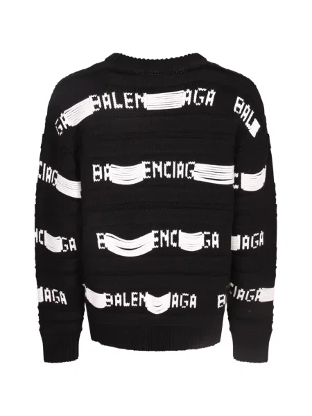 Svetr Balenciaga s oděrkami černý