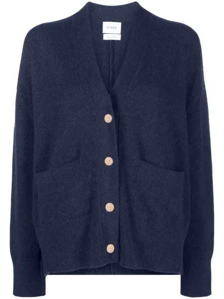 Kardigan Barrie od kašmira s V-izrezom plava