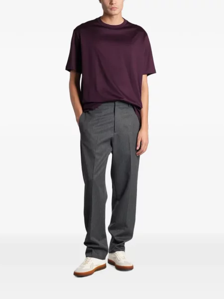 Tricou Low Brand cu broderie violet