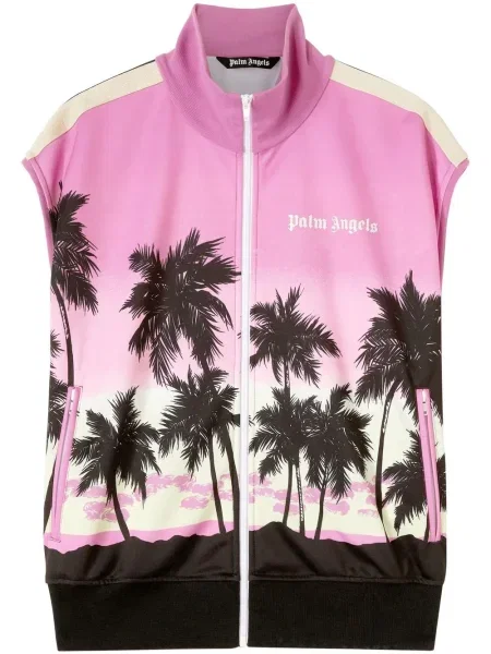 Vestă Palm Angels cu dungi cu imagine violet