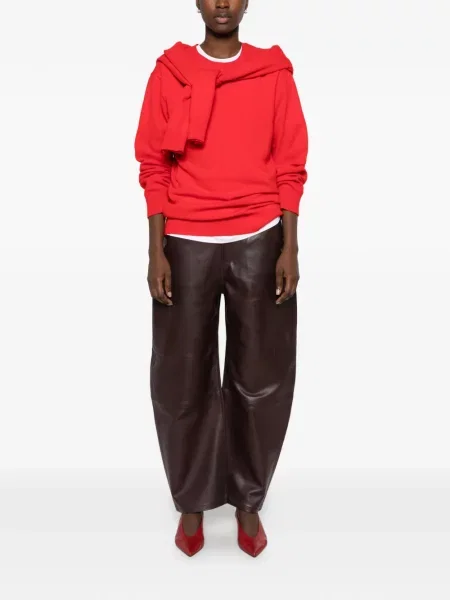 Pantaloni Lois Jeans din piele maro