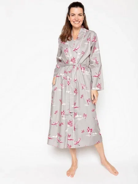 Халат NORA ROSE Katherine бавовна/модал сірий