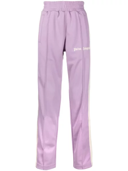 Pantaloni Palm Angels cu imagine alergare violet